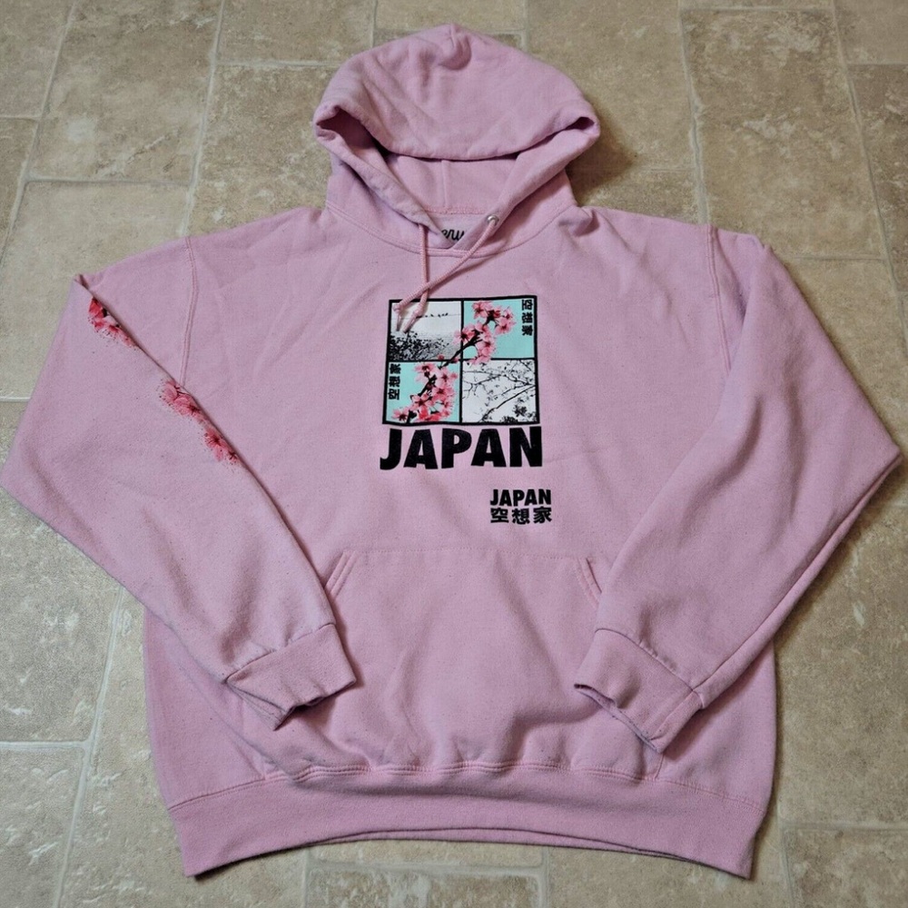 Bowery Supply Co Pink Japan Graphic Hoodie